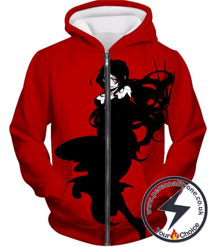 Fullmetal Alchemist Fullmetal Alchemist Deceiving Homunculi Lust Cool Promo Red Zip Up Hoodie